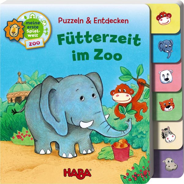 Cover von Puzzeln und Entdecken – Fütterzeit im Zoo