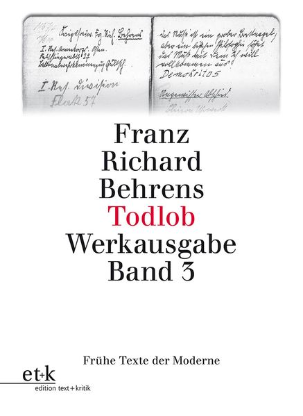 Cover von Todlob. Feldtagebuchgedichte 1915/16