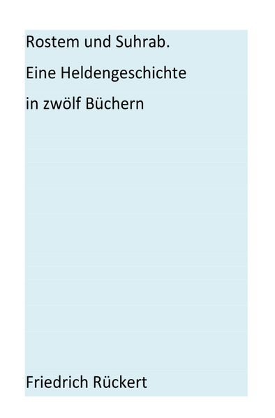 Cover von Rostem und Suhrab