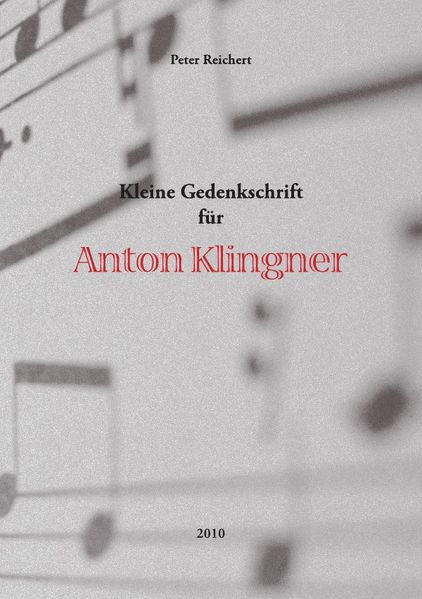 Cover von Kleine Gedenkschrift für Anton Klingner