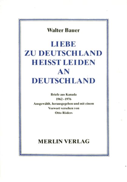 Cover von Liebe zu Deutschland heisst Leiden an Deutschland