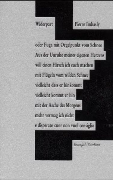 Cover von Widerpart oder Fuga mit Orgelpunkt vom Schnee