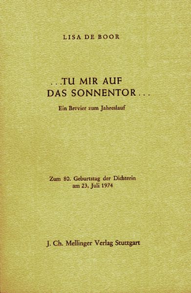 Cover von Tu mir auf das Sonnentor