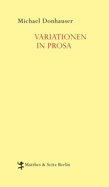 Cover von Variationen in Prosa