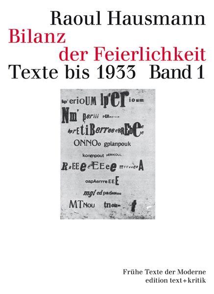 Cover von Bilanz der Feierlichkeit. Texte bis 1933