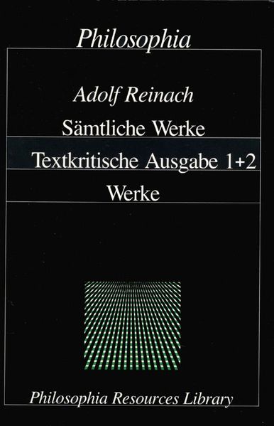 Cover von Adolf Reinach – Sämtliche Werke