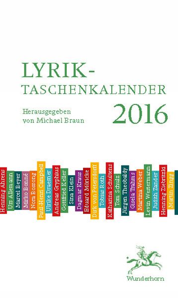 Cover von Lyrik-Taschenkalender 2016