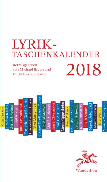 Cover von Lyrik-Taschenkalender 2018