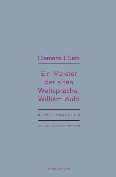 Cover von Ein Meister der alten Weltsprache. William Auld