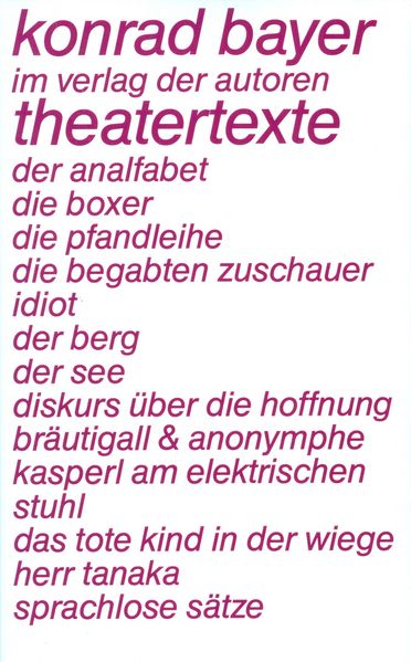 Cover von Theatertexte