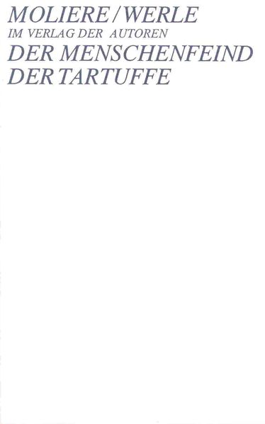 Cover von Der Menschenfeind /Der Tartuffe