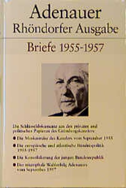 Cover von Adenauer Briefe 1955-1957 Ln-Rhoendorfer Govi Migration