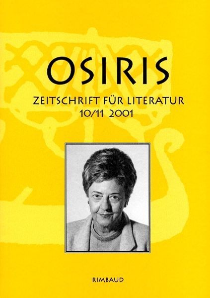 Cover von Osiris. Zeitschrift für Literatur und Kunst