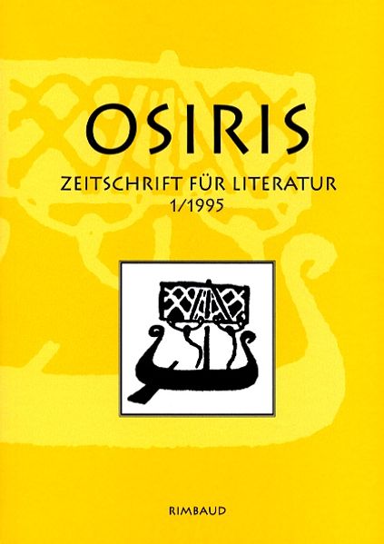 Cover von Osiris. Zeitschrift für Literatur und Kunst