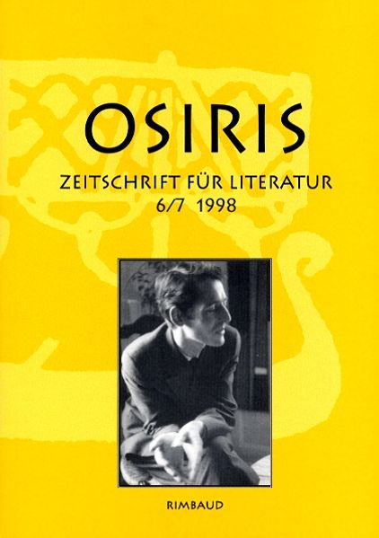 Cover von Osiris. Zeitschrift für Literatur und Kunst