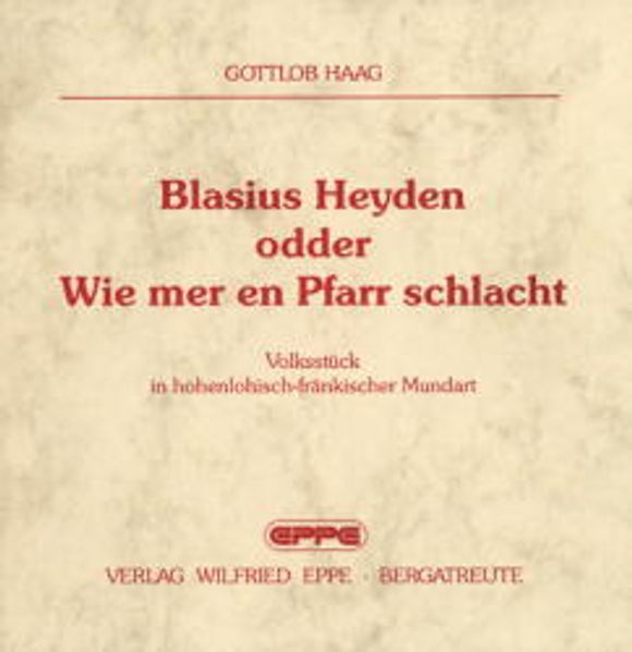 Cover von Blasius Heyden oder Wie mer en Pfarr schlacht