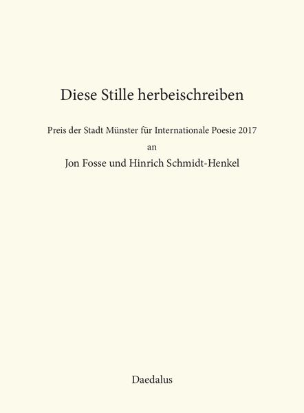 Cover von Diese Stille herbeischreiben