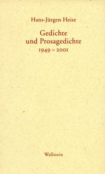 Cover von Gedichte und Prosagedichte 1949-2001