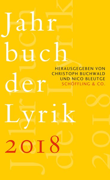 Cover von Jahrbuch der Lyrik 2018