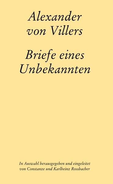 Cover von Briefe eines Unbekannten