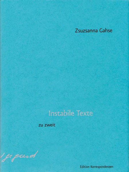 Cover von Instabile Texte