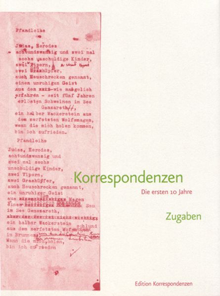 Cover von Korrespondenzen