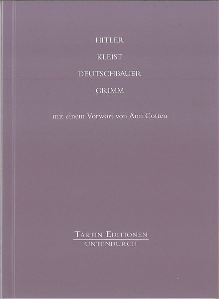 Cover von Hitler Kleist Deutschbauer Grimm