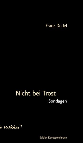 Cover von Nicht bei Trost – Sondagen