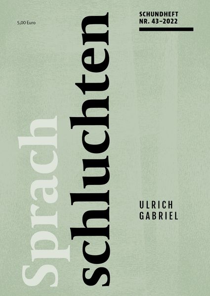 Cover von Sprachschluchten