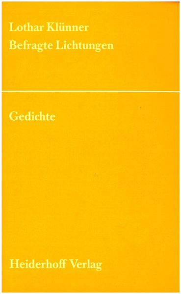 Cover von Befragte Lichtungen.