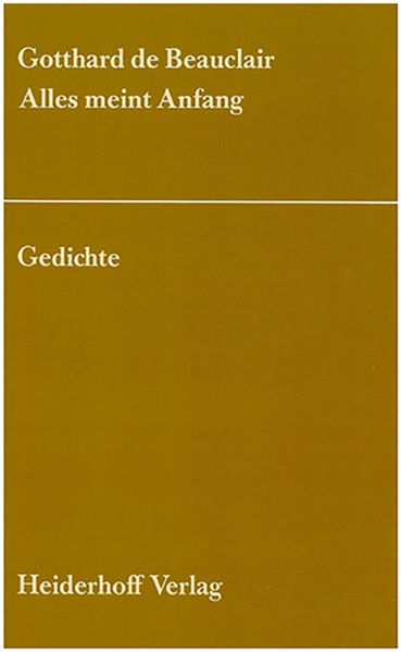 Cover von Alles meint Anfang.