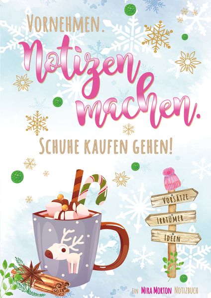 Cover von Vornehmen. Notizen machen. Schuhe kaufen gehen! | 100 Seiten, 50 Blatt | blanko, leere Seiten mit Seitennummerierung | Tagebuch, Notizheft, Journal, Schulbedarf, Geschenkbuch, Notebook, Reisetagebuch, Planen, Lernen