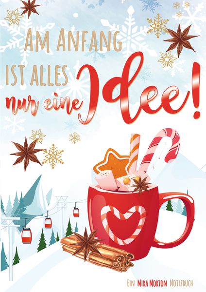 Cover von Am Anfang ist alles nur eine Idee. | 100 Seiten, 50 Blatt | blanko, leere Seiten mit Seitennummerierung | Tagebuch, Notizheft, Journal, Schulbedarf, Geschenkbuch, Notebook, Reisetagebuch, Planen, Lernen