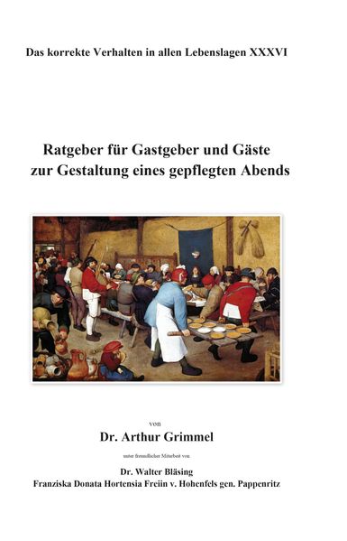 Cover von Ratgeber für Gastgeber und Gäste zur Gestaltung eines gepflegten Abends