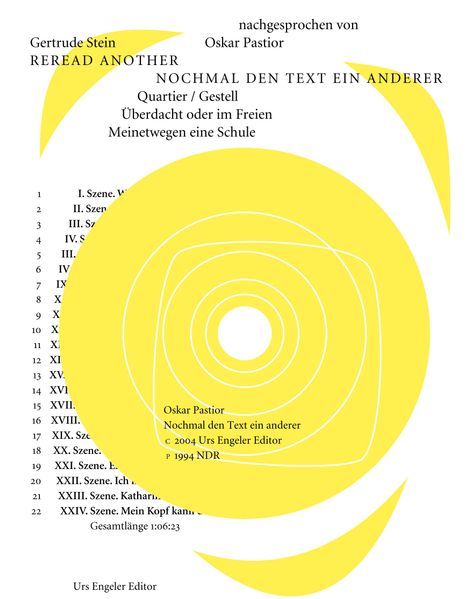 Cover von Reread Another. A Play /Nochmal der Text ein anderer