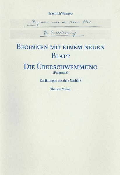 Cover von Beginnen mit einem neuen Blatt /Die Überschwemmung
