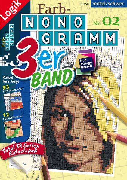 Cover von Farb-Nonogramm 3er-Band Nr. 2