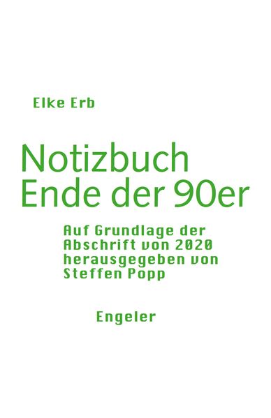 Cover von Notizbuch Ende der 90er