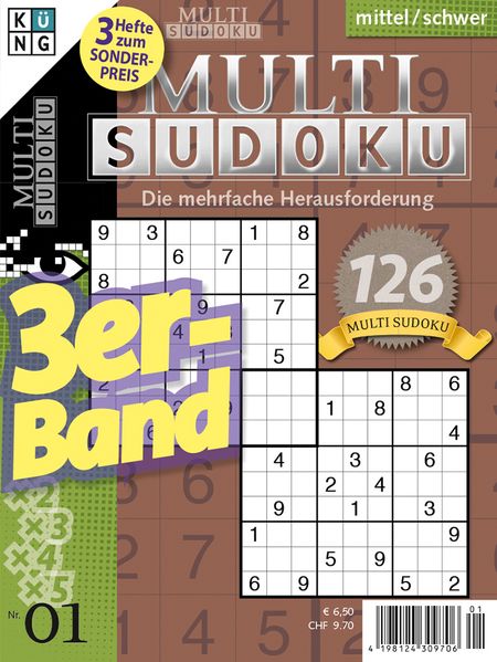 Cover von Multi-Sudoku 3er-Band Nr. 1