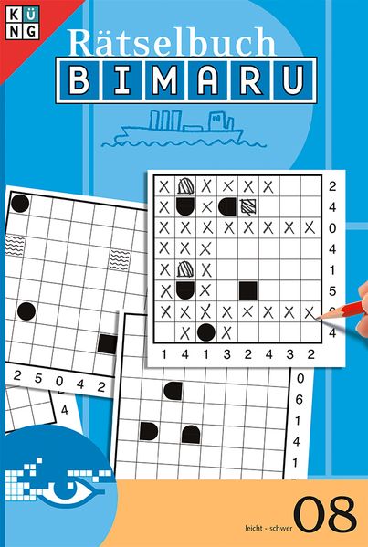 Cover von Bimaru Rätselbuch 08 (Schiffe versenken)
