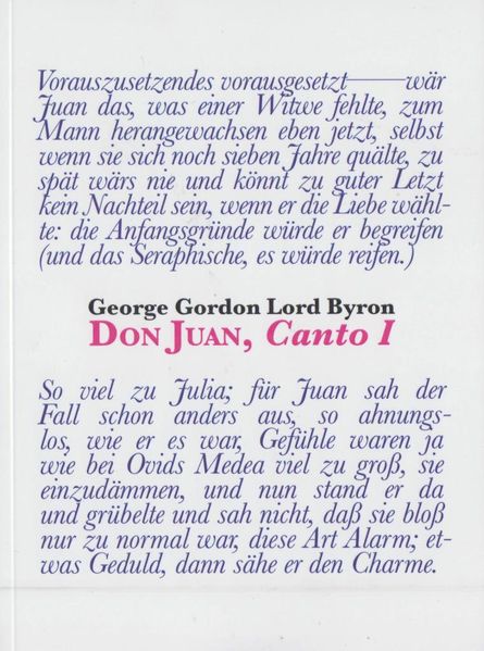 Cover von DON JUAN, CANTO I