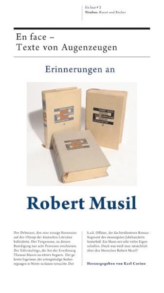 Cover von Erinnerungen an Robert Musil