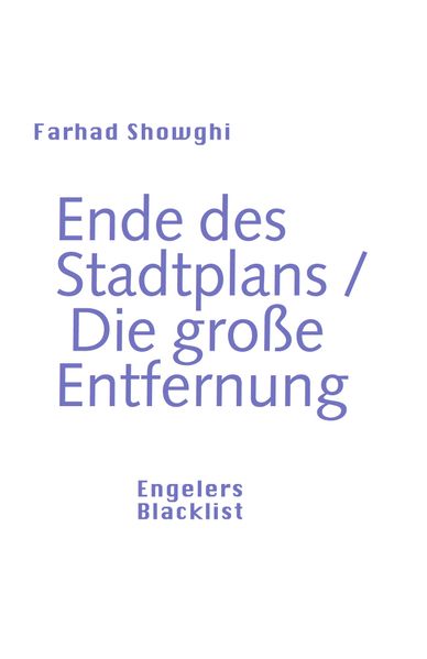 Cover von Ende des Stadtplans und Die große Entfernung