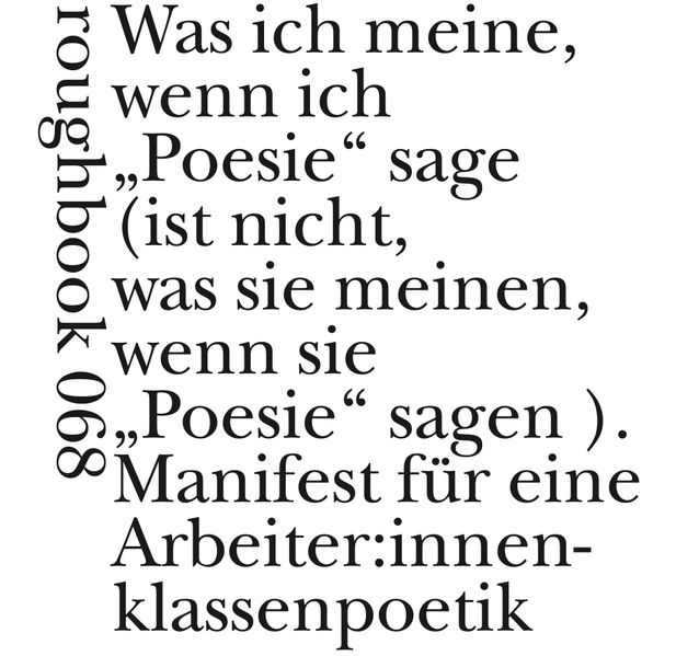 Cover von Manifest für eine Arbeiter:innenklassenpoetik
