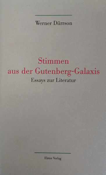 Cover von Stimmen aus der Gutenberg-Galaxis