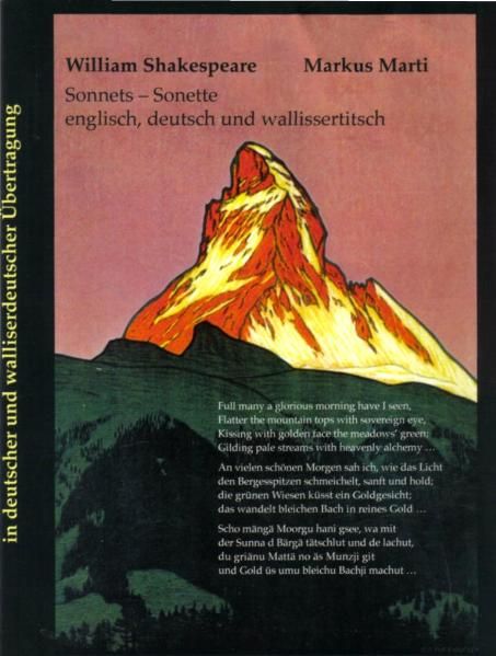 Cover von William Shakespeare Sonnets – Sonette englisch, deutsch und wallissertitsch