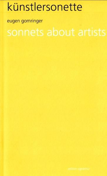 Cover von künstlersonette – sonnets about artists