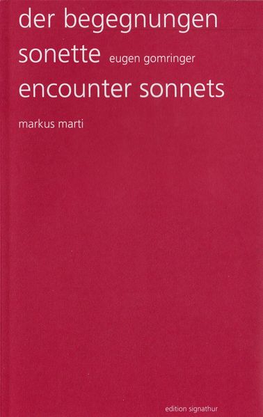Cover von der begegnungen sonette – encounter sonnets