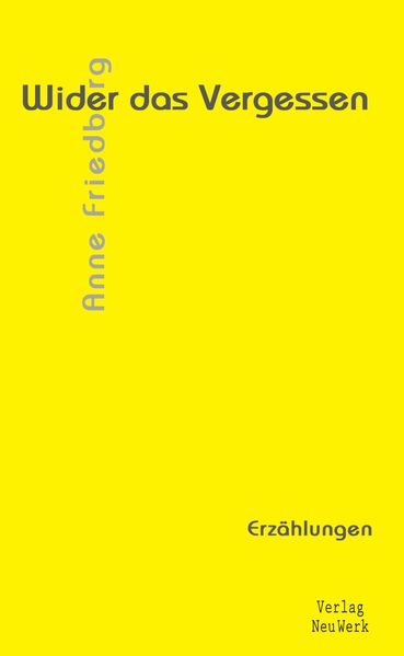 Cover von Wider das Vergessen