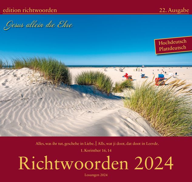 Cover von Richtwoorden Kalender 2024